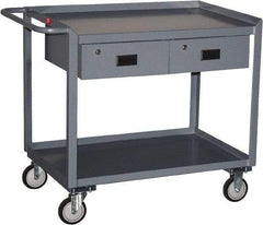 Jamco - Flush Mobile Work Bench - Steel, Gray, 24" Long x 48" Deep x 39" High - Industrial Tool & Supply