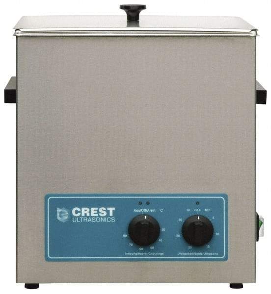 CREST ULTRASONIC - Bench Top Water-Based Ultrasonic Cleaner - 3.25 Gal Max Operating Capacity, Stainless Steel Tank, 13" High x 323.85mm Long x 266.7mm Wide, 117, 220 Input Volts - Industrial Tool & Supply