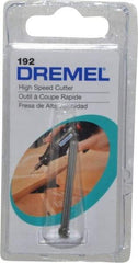 Dremel - 3/16" Cut Diam, 1/8" Shank Diam, Ball Head Single Cut Burr - High Speed Steel, Radius End - Industrial Tool & Supply