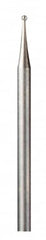 Dremel - 1/32" Cut Diam, 1/8" Shank Diam, Single Cut Ball Burr - Industrial Tool & Supply