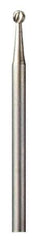 Dremel - 3/32" Cut Diam, 1/8" Shank Diam, Ball Head Single Cut Burr - Radius End - Industrial Tool & Supply