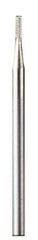 Dremel - 1/32" Cut Diam, 1/8" Shank Diam, Cylinder Head Single Cut Burr - Flat End - Industrial Tool & Supply