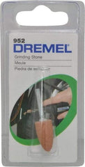 Dremel - 3/8" Head Diam x 3/4" Thickness, Aluminum Oxide Mounted Point - Green - Industrial Tool & Supply