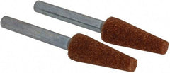 Dremel - 1/4" Head Diam x 5/8" Thickness, Aluminum Oxide Mounted Point - Green - Industrial Tool & Supply