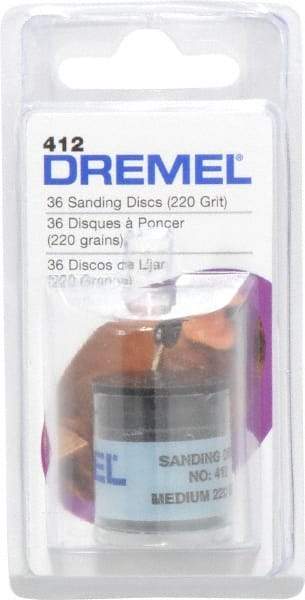 Dremel - 3/4" Diam 220 Grit Fiber Disc - Very Fine Grade, Aluminum Oxide - Industrial Tool & Supply