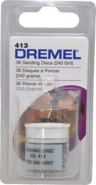 Dremel - 3/4" Diam 240 Grit Fiber Disc - Very Fine Grade, Aluminum Oxide - Industrial Tool & Supply