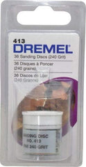 Dremel - 3/4" Diam 240 Grit Fiber Disc - Very Fine Grade, Aluminum Oxide - Industrial Tool & Supply