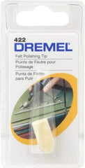 Dremel - 3/8" Diam Cone Shaped Goblet Buff - Cotton Muslin Polishing Tip - Industrial Tool & Supply