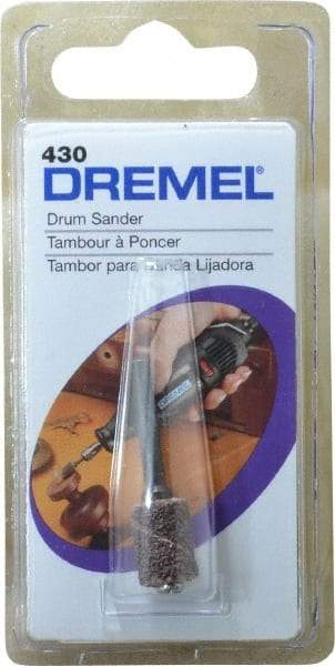 Dremel - 1/2" Wide x 1/4" Diam, Spiral Band Drum - 1/8" Shank Diam, 15,000 RPM - Industrial Tool & Supply