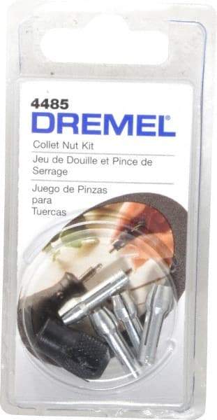 Dremel - 1/32, 1/16, 3/32 and 1/8 Inch Rotary Tool Collet Nut Kit - Includes 480, 481, 482, 483 and Collet Nut - Industrial Tool & Supply