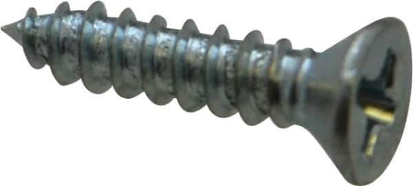 Value Collection - #6 Flat Head Phillips Sheet Metal Screw - Steel, 5/8" OAL, Grade 2 - Industrial Tool & Supply