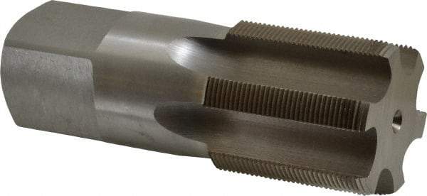 Interstate - M48x1.50 Metric Fine 6H 4 Flute Bright Finish High Speed Steel Straight Flute Standard Hand Tap - Bottoming, Right Hand Thread, 5" OAL, 2" Thread Length, D6 Limit, Oversize - Exact Industrial Supply