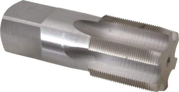 Interstate - M48x1.50 Metric Fine 6H 6 Flute Bright Finish High Speed Steel Straight Flute Standard Hand Tap - Plug, Right Hand Thread, 6-1/16" OAL, 3" Thread Length, D6 Limit, Oversize - Exact Industrial Supply