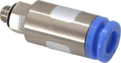 SMC PNEUMATICS - 6mm OD, M5x0.8 Thread, Brass/Polybutylene Push-to-Connect Male Connector - 145 Max psi - Industrial Tool & Supply