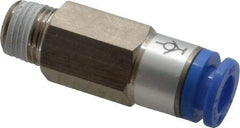 SMC PNEUMATICS - 6mm OD, R(PT) 1/8 Thread, Brass/Polybutylene Push-to-Connect Male Connector - 145 Max psi - Industrial Tool & Supply