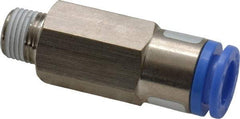 SMC PNEUMATICS - 8mm OD, R(PT) 1/8 Thread, Brass/Polybutylene Push-to-Connect Male Connector - 145 Max psi - Industrial Tool & Supply