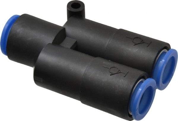 SMC PNEUMATICS - 12mm OD, Polybutylene Push-to-Connect Union Y - 145 Max psi - Industrial Tool & Supply
