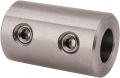 Climax Metal Products - 5/16" Inside x 5/8" Outside Diam, Stainless Steel Set Screw Rigid Coupling - 1" Long - Industrial Tool & Supply