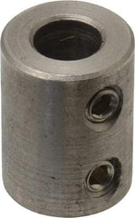 Climax Metal Products - 3/8" Inside x 3/4" Outside Diam, Stainless Steel Set Screw Rigid Coupling - 1" Long - Industrial Tool & Supply