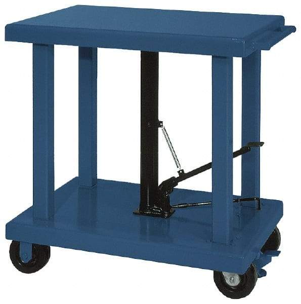 Wesco Industrial Products - 4,000 Lb Capacity Post Lift Table - 37" Lift Height, 36" Platform Length x 24" Platform Width - Industrial Tool & Supply