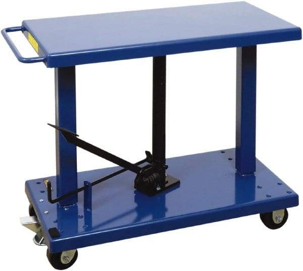 Wesco Industrial Products - 1,000 Lb Capacity Post Lift Table - 30-1/2" Lift Height, 36" Platform Length x 18" Platform Width - Industrial Tool & Supply