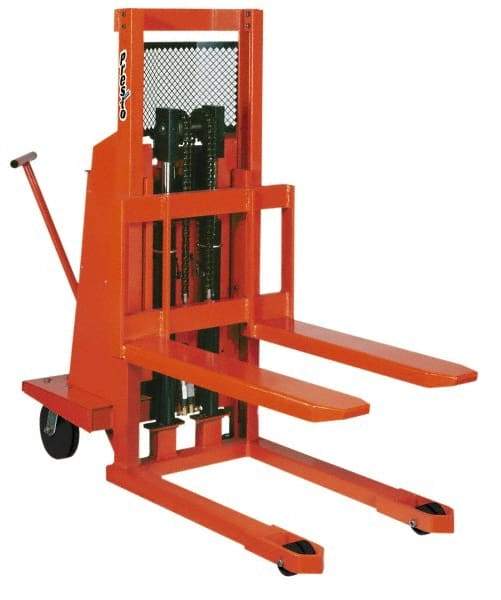 Presto Lifts - 2,000 Lb Capacity, 48" Lift Height, Battery Operated Work Positioner - 3-1/4" Lowered Height, 24" Load Center, 42" Fork Length, 28" Overall Width - Industrial Tool & Supply