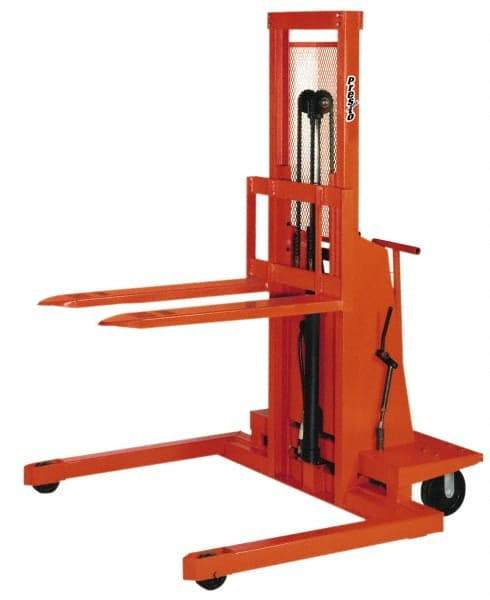 Presto Lifts - 2,000 Lb Capacity, 60" Lift Height, Battery Operated Work Positioner - 2" Lowered Height, 24" Load Center, 42" Fork Length, 56" Overall Width - Industrial Tool & Supply