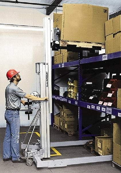 Made in USA - 1,000 Lb Capacity, Straddle Base Manually Operated Lift - Ground Level Minimum Operating Height - Industrial Tool & Supply