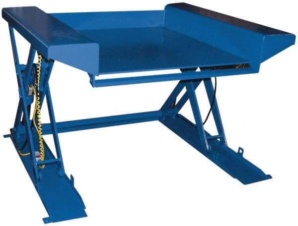 Vestil - 2,000 Lb Capacity Electric Floor Height Scissor Lift Table - 1/2" Lift Height, 51-1/2" Platform Length x 38" Platform Width - Industrial Tool & Supply