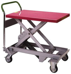 Southworth - 330 Lb Capacity Manual Scissor Lift Table - 28.4" Platform Length x 18" Platform Width - Industrial Tool & Supply