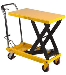 Wesco Industrial Products - 1,000 Lb Capacity Manual Scissor Lift Table - 32" Platform Length x 19-1/2" Platform Width - Industrial Tool & Supply