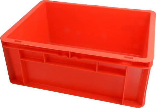 SSI Schaefer - 0.55 Cu Ft, 55 Lb Load Capacity Red Polypropylene Tote Container - Stacking, 15.8" Long x 11.9" Wide x 6.7" High - Industrial Tool & Supply