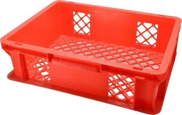 SSI Schaefer - 0.37 Cu Ft, 33 Lb Load Capacity Red Polypropylene Tote Container - Stacking, 15.8" Long x 11.9" Wide x 4.8" High - Industrial Tool & Supply