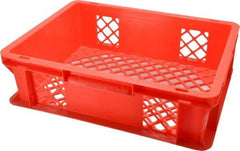 SSI Schaefer - 0.37 Cu Ft, 33 Lb Load Capacity Red Polypropylene Tote Container - Stacking, 15.8" Long x 11.9" Wide x 4.8" High - Industrial Tool & Supply