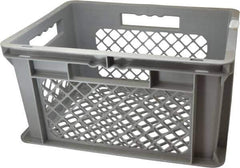 SSI Schaefer - 0.7 Cu Ft, 33 Lb Load Capacity Gray Polypropylene Tote Container - Stacking, 15.8" Long x 11.9" Wide x 8.7" High - Industrial Tool & Supply
