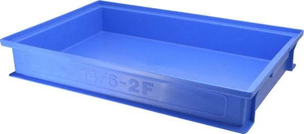 SSI Schaefer - 0.28 Cu Ft, 22 Lb Load Capacity Blue Polyethylene & Conductive PP Tote Container - Stacking, 18.4" Long x 12-1/2" Wide x 2.9" High - Industrial Tool & Supply