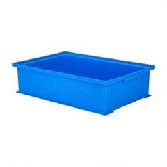 SSI Schaefer - 0.42 Cu Ft, 22 Lb Load Capacity Blue Polyethylene & Conductive PP Tote Container - Stacking, 18.4" Long x 12-1/2" Wide x 4.6" High - Industrial Tool & Supply