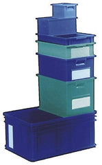 SSI Schaefer - 0.28 Cu Ft, 22 Lb Load Capacity Green Polyethylene & Conductive PP Tote Container - Stacking, 18.4" Long x 12-1/2" Wide x 2.9" High - Industrial Tool & Supply
