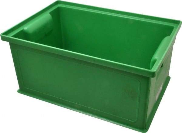 SSI Schaefer - 0.25 Cu Ft, 22 Lb Load Capacity Green Polyethylene & Conductive PP Tote Container - Stacking, 12.3" Long x 8.3" Wide x 5.8" High - Industrial Tool & Supply