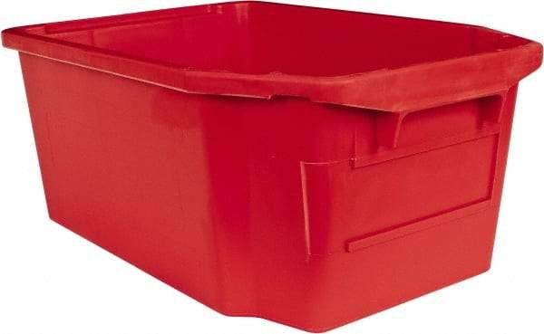 SSI Schaefer - 1.59 Cu Ft, 44 Lb Load Capacity Red Polypropylene Tote Container - Stacking, Nesting, 23.7" Long x 15.8" Wide x 9.9" High - Industrial Tool & Supply