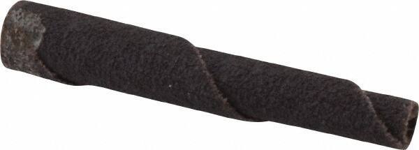 Merit Abrasives - 1/4" Max Roll Diam x 2" OAL, 80 Grit Aluminum Oxide Straight Cartridge Roll - 1/8" Pilot Hole Diam, Medium Grade - Industrial Tool & Supply