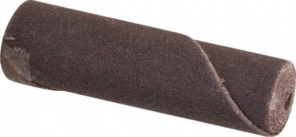Merit Abrasives - 1/2" Max Roll Diam x 2" OAL, 180 Grit Aluminum Oxide Straight Cartridge Roll - 1/8" Pilot Hole Diam, Very Fine Grade - Industrial Tool & Supply