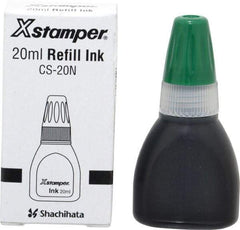 Value Collection - Rubber Stamp Accessories Type: Refill Ink Color: Green - Industrial Tool & Supply