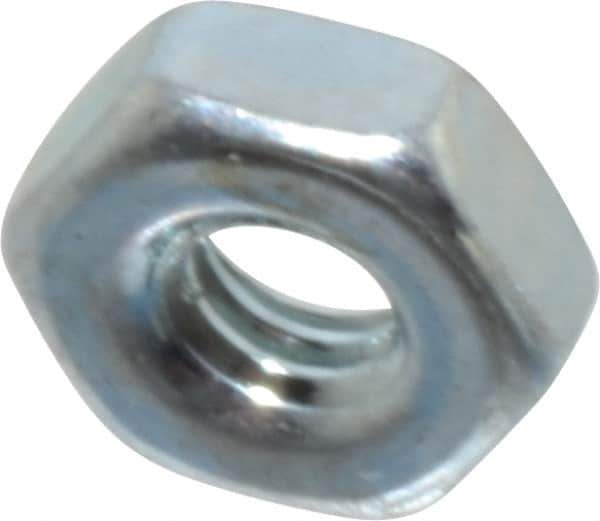 Value Collection - M2x4.00 Steel Right Hand Hex Nut - 4mm Across Flats, 1.6mm High, Zinc-Plated Finish - Industrial Tool & Supply