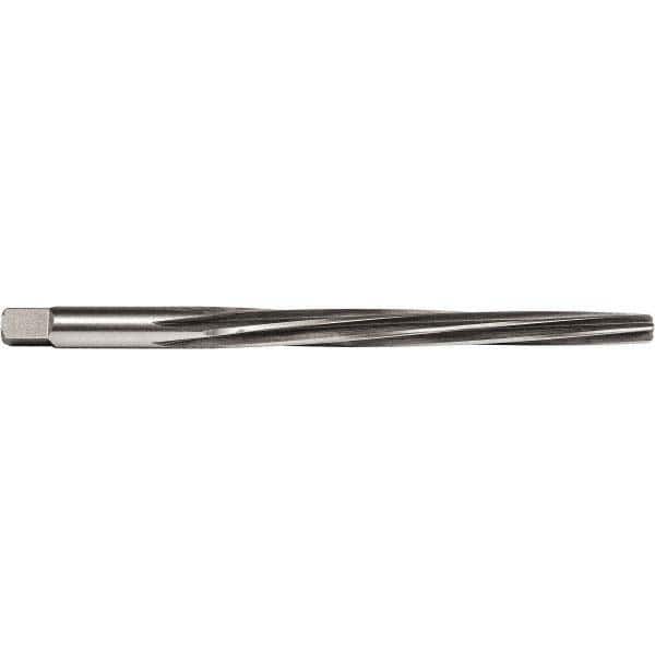 Union Butterfield - #6 Pin, 0.354" Diam, 0.2773" Small End, 23/64" Diam Straight Shank, 3-11/16" Flute, Taper Pin Reamer - Industrial Tool & Supply