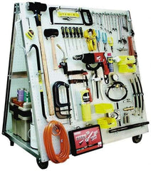 Triton - 48-1/2 Inches Wide x 51-1/2 Inches High x 29-3/4 Inches Deep A-Frame Double Sided Pegboard Tool Cart - 650 Lbs. Load Limit, 32 Square Ft. Surface Area - Industrial Tool & Supply