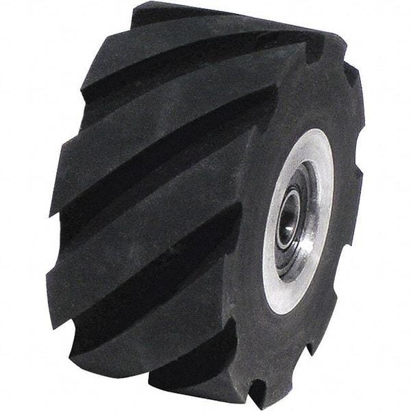 Dynabrade - 2" Diam x 1" Wide Contact Wheel Assembly - 5/8" Arbor Hole, Standard, 70 Duro Rubber Face - Industrial Tool & Supply