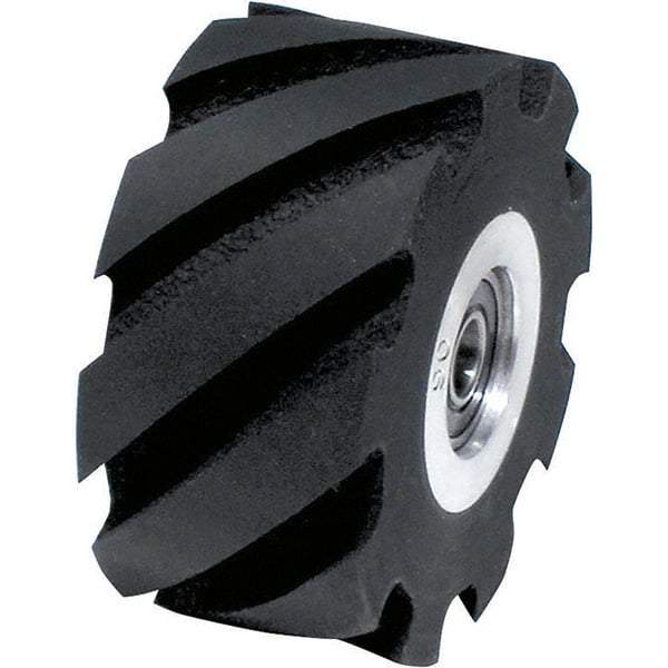 Dynabrade - 2" Diam x 1" Wide Contact Wheel Assembly - 5/8" Arbor Hole, Standard, 90 Duro Rubber Face - Industrial Tool & Supply