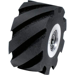 Dynabrade - 2" Diam x 1" Wide Contact Wheel Assembly - 5/8" Arbor Hole, Standard, 90 Duro Rubber Face - Industrial Tool & Supply