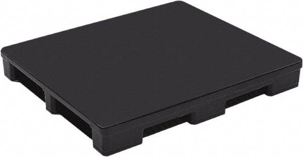 Orbis - 48" Long x 40" & Wide x 6" High Polyethylene Rackable Pallet - 30,000 Lb Static Capacity, 6,000 Lb Dynamic Capacity, Black - Industrial Tool & Supply